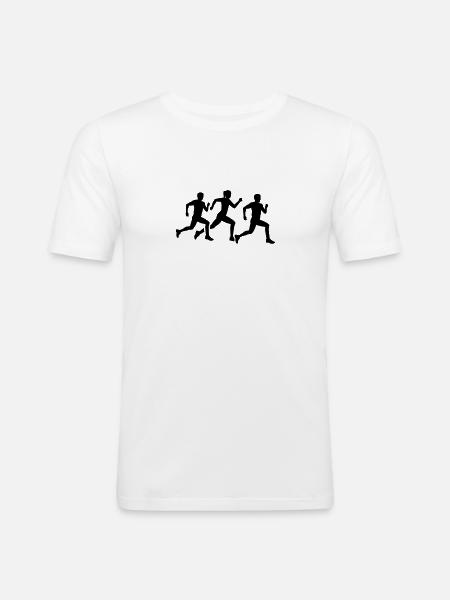 Courir - T-shirt près du corps Homme - blanc