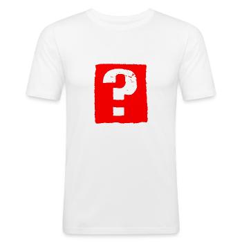 Question mark! - Men's Slim Fit T-Shirt - white - Front - Nik (191cm)
