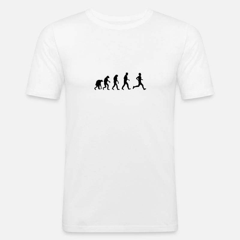 running evolution - T-shirt près du corps Homme - blanc