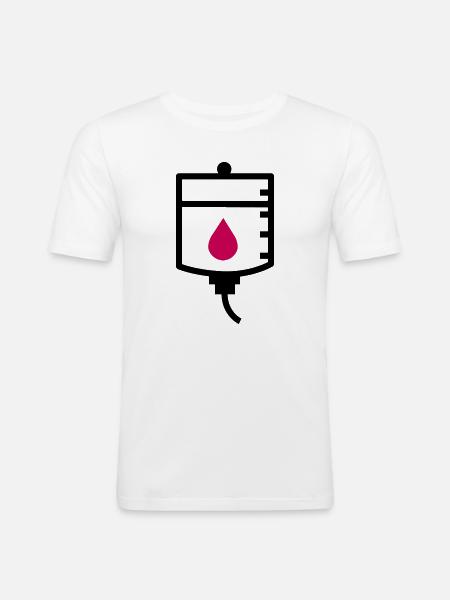 Doctor therapy treatment drip - Men's Slim Fit T-Shirt - white