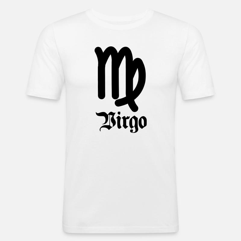 Sternzeichen Jungfrau - Männer Slim Fit T-Shirt - Weiß