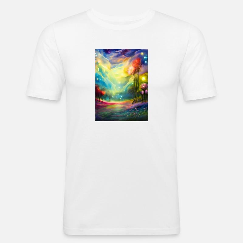 Starry night sky - Men's Slim Fit T-Shirt - white