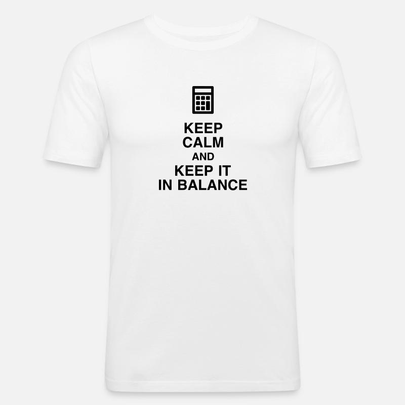 comptable / comptabilité / compter / chiffre - T-shirt près du corps Homme - blanc