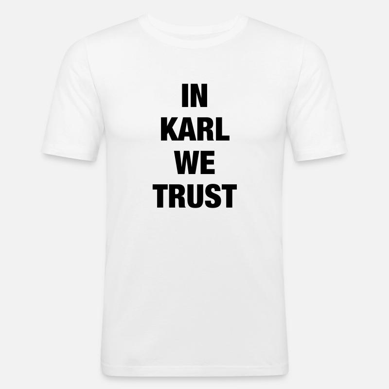 In Karl We Trust - Männer Slim Fit T-Shirt - Weiß