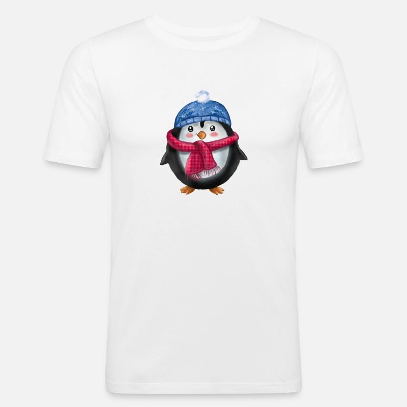 Pinguin - Männer Slim Fit T-Shirt - Weiß