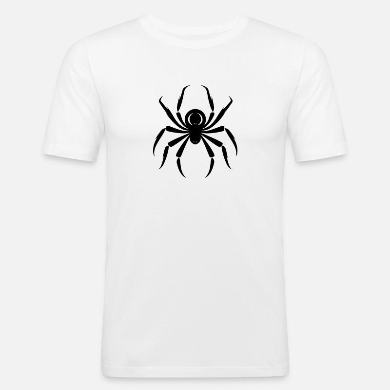 Spinnen - Männer Slim Fit T-Shirt - Weiß