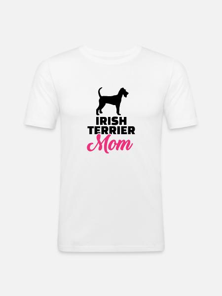 Irish Terrier - Männer Slim Fit T-Shirt - Weiß