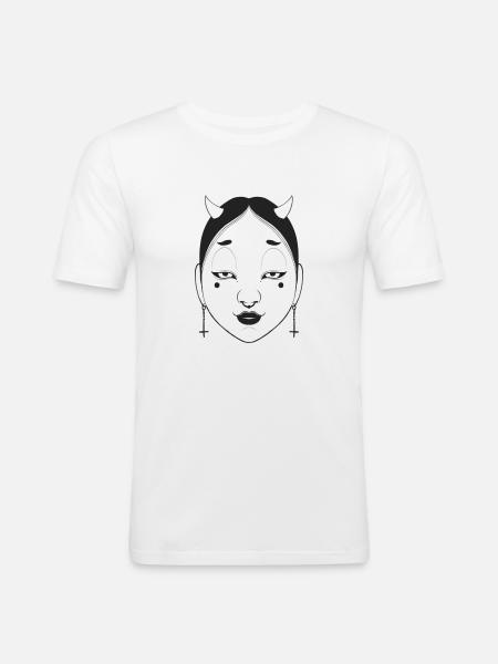 NOH mask 2 - Männer Slim Fit T-Shirt - Weiß