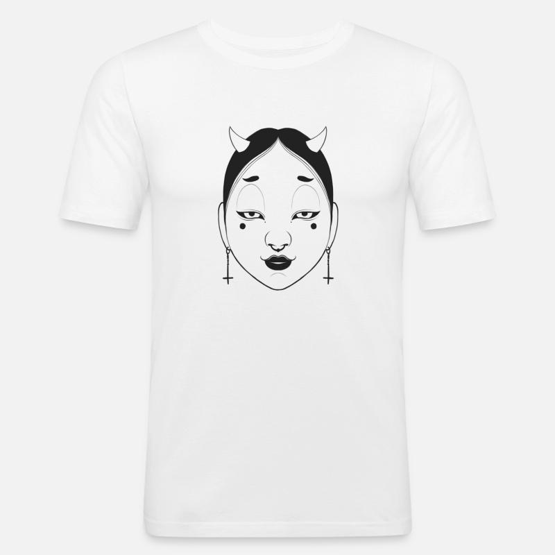 NOH mask 2 - Männer Slim Fit T-Shirt - Weiß