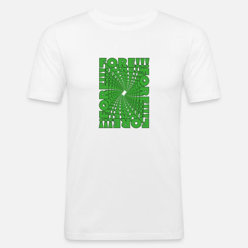 Fore! Golfen mit Stil - Männer Slim Fit T-Shirt - Weiß