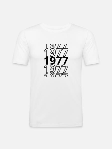 1977 1977 1977 - Men's Slim Fit T-Shirt - white