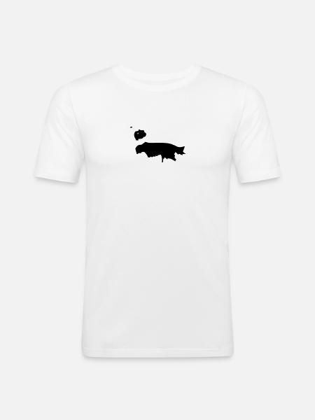 Border Collie - Men's Slim Fit T-Shirt - white