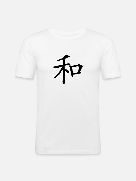 Peace - Männer Slim Fit T-Shirt - Weiß