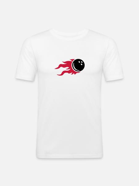 Bowling - Men's Slim Fit T-Shirt - white
