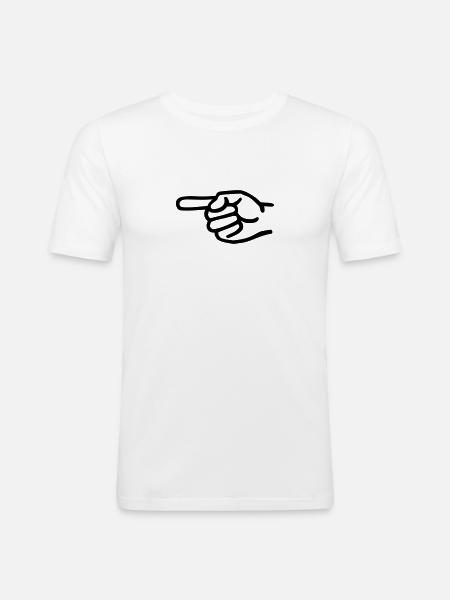 Finger - Men's Slim Fit T-Shirt - white