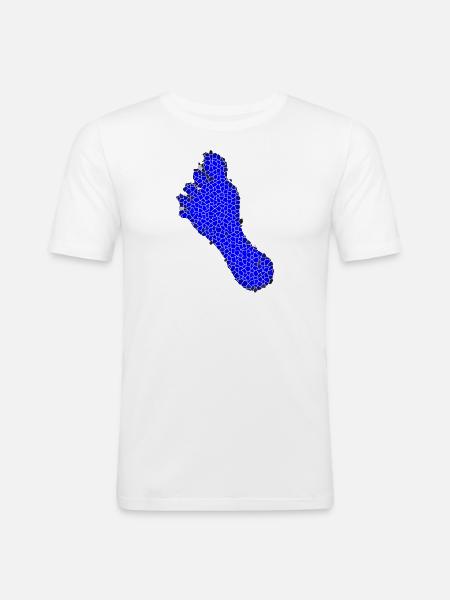 Blue Foot Mosaic - Men's Slim Fit T-Shirt - white