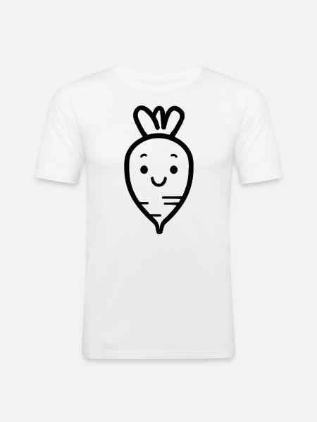 Karotte - Männer Slim Fit T-Shirt - Weiß