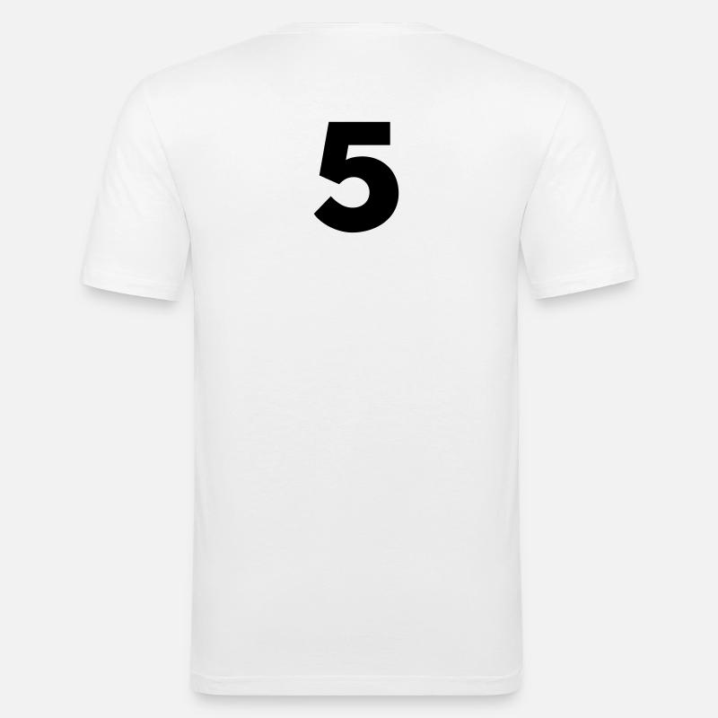5.5 - Männer Slim Fit T-Shirt - Weiß