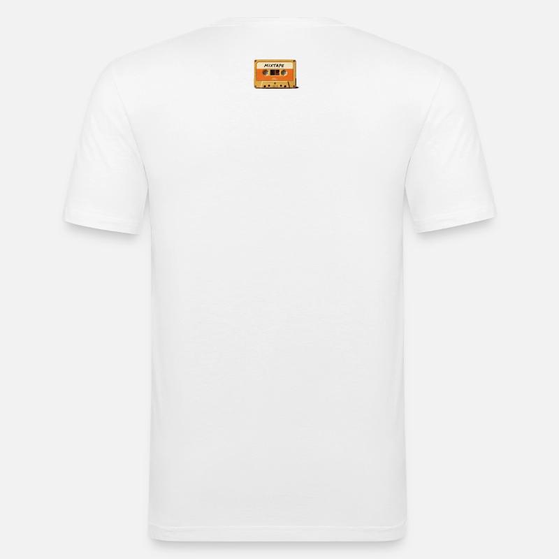 Mixtape Cassette rétro - T-shirt près du corps Homme - blanc