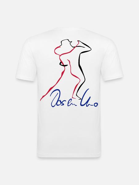 Tango Dos en Uno - Männer Slim Fit T-Shirt - Weiß