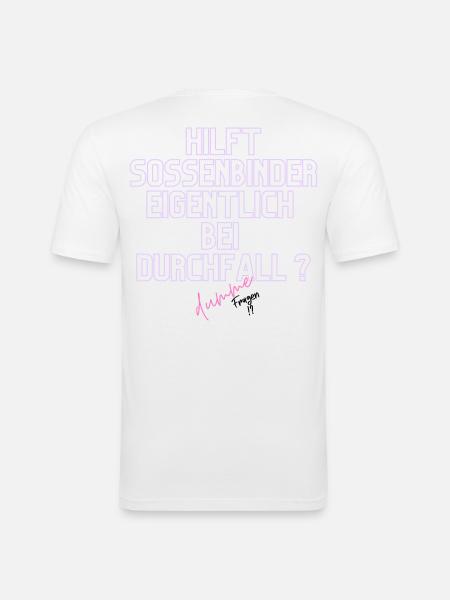 Durchfall Humor Neontext - Männer Slim Fit T-Shirt - Weiß