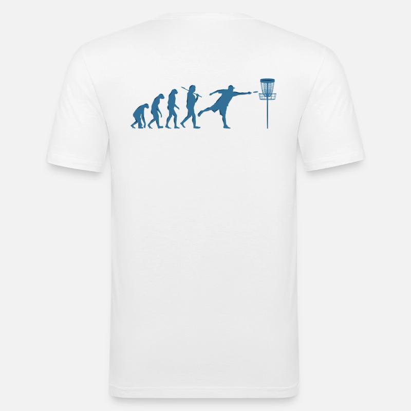 Disc Golf Evolution - Men's Slim Fit T-Shirt - white