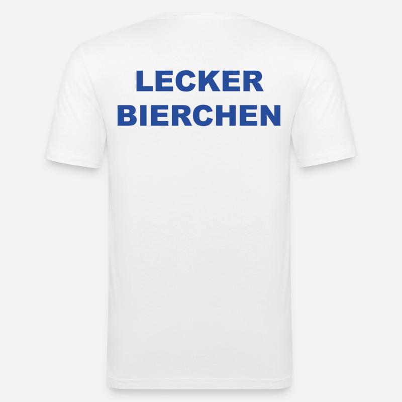 Lecker Bierchen T-Shirt - Männer Slim Fit T-Shirt - Weiß