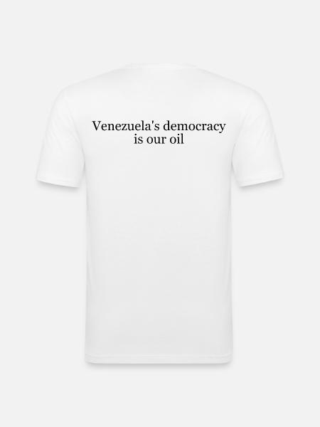 Venezuela oil - Men's Slim Fit T-Shirt - white