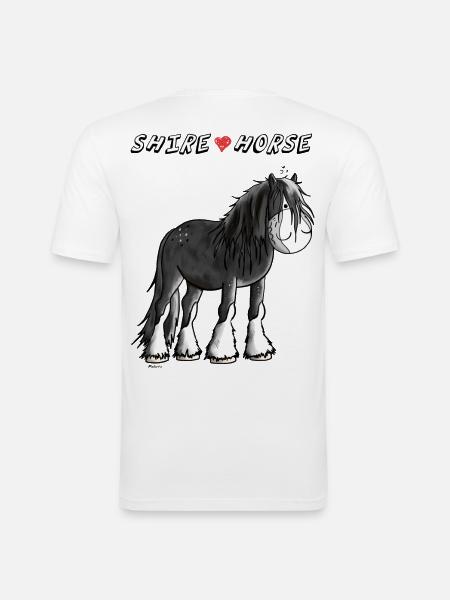 Love Shire Horses - Men's Slim Fit T-Shirt - white
