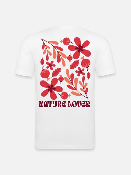 Nature Lover - Männer Slim Fit T-Shirt - Weiß