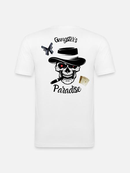 Gangster Paradise - Men's Slim Fit T-Shirt - white