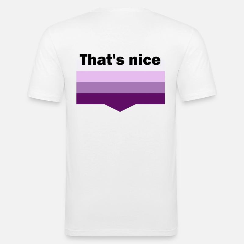 That's nice, gradient purple - Men's Slim Fit T-Shirt - white
