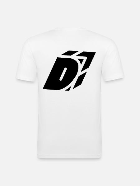 Abstract D letter - Men's Slim Fit T-Shirt - white
