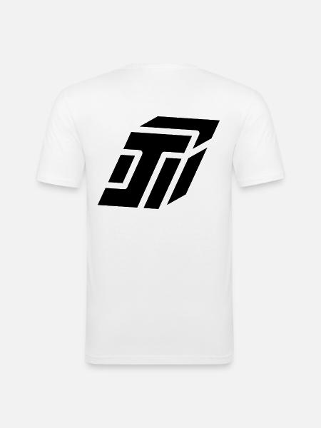 Abstract J letter - Men's Slim Fit T-Shirt - white