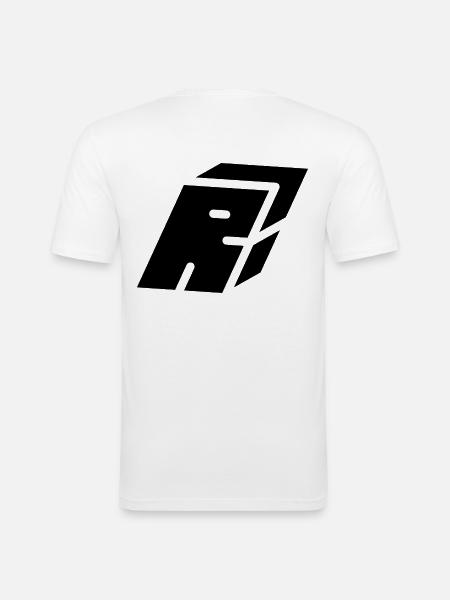 Abstract R letter - Men's Slim Fit T-Shirt - white
