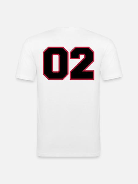 number02 - Men's Slim Fit T-Shirt - white