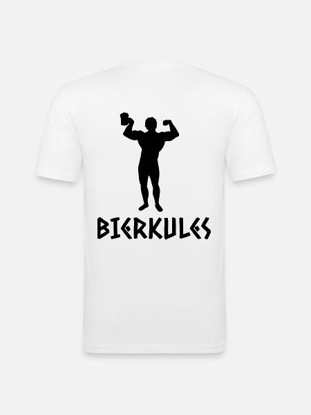 Bierkules - Männer Slim Fit T-Shirt - Weiß