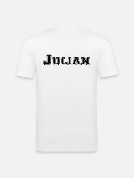 julian - Men's Slim Fit T-Shirt - white