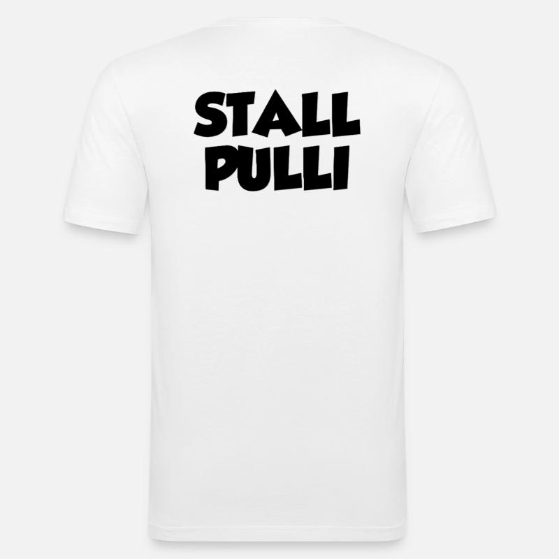 StallPulli - Männer Slim Fit T-Shirt - Weiß