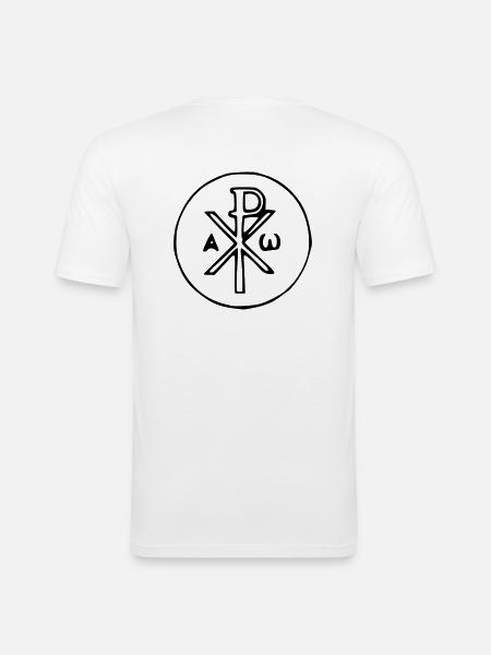 Christusmonogramm - Männer Slim Fit T-Shirt - Weiß