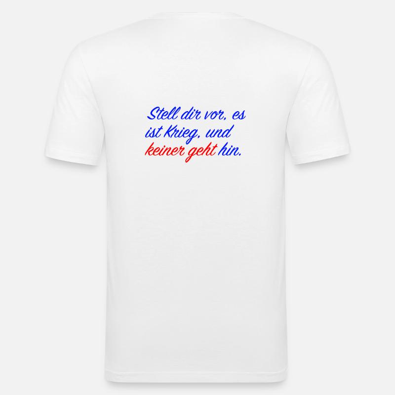 Stell dir vor - Männer Slim Fit T-Shirt - Weiß