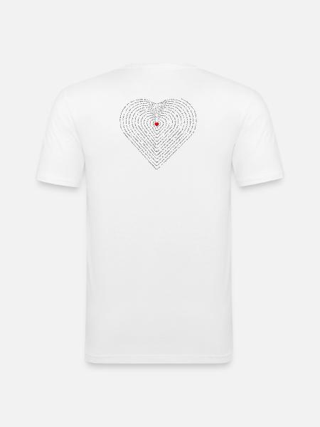 hiking heart - Men's Slim Fit T-Shirt - white