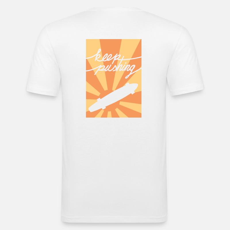 Continuez à pousser - T-shirt près du corps Homme - blanc