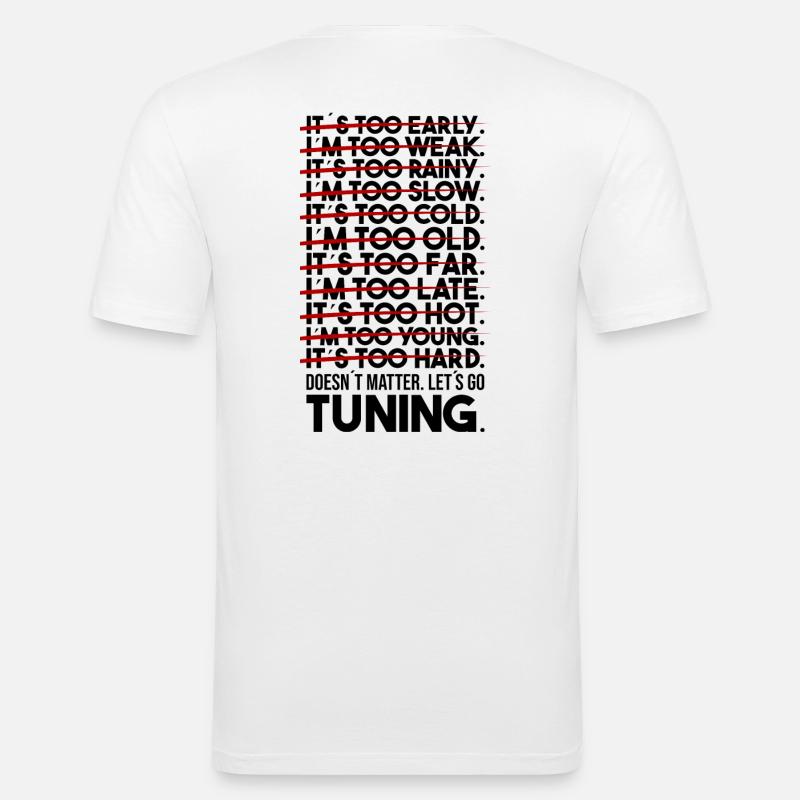 Tuning - Männer Slim Fit T-Shirt - Weiß