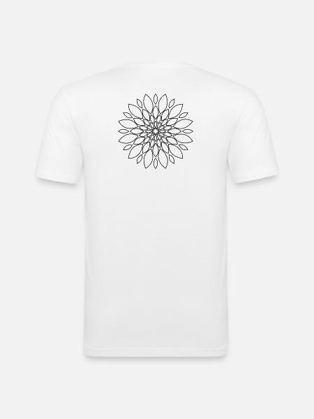 Mandala Flower Floral Gift - Men's Slim Fit T-Shirt - white