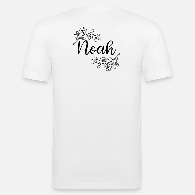 Noah | name of name | Vectorgraphic ! - Männer Slim Fit T-Shirt - Weiß