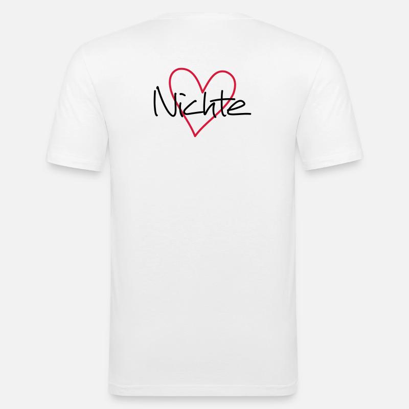 Nichte Herz Geschenk Geschenkidee Partnerlook - Männer Slim Fit T-Shirt - Weiß