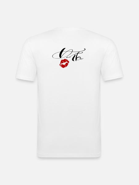 Merci - T-shirt près du corps Homme - blanc
