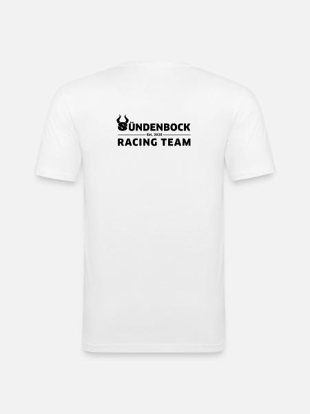 Racing Team Design GREEN - Männer Slim Fit T-Shirt - Weiß