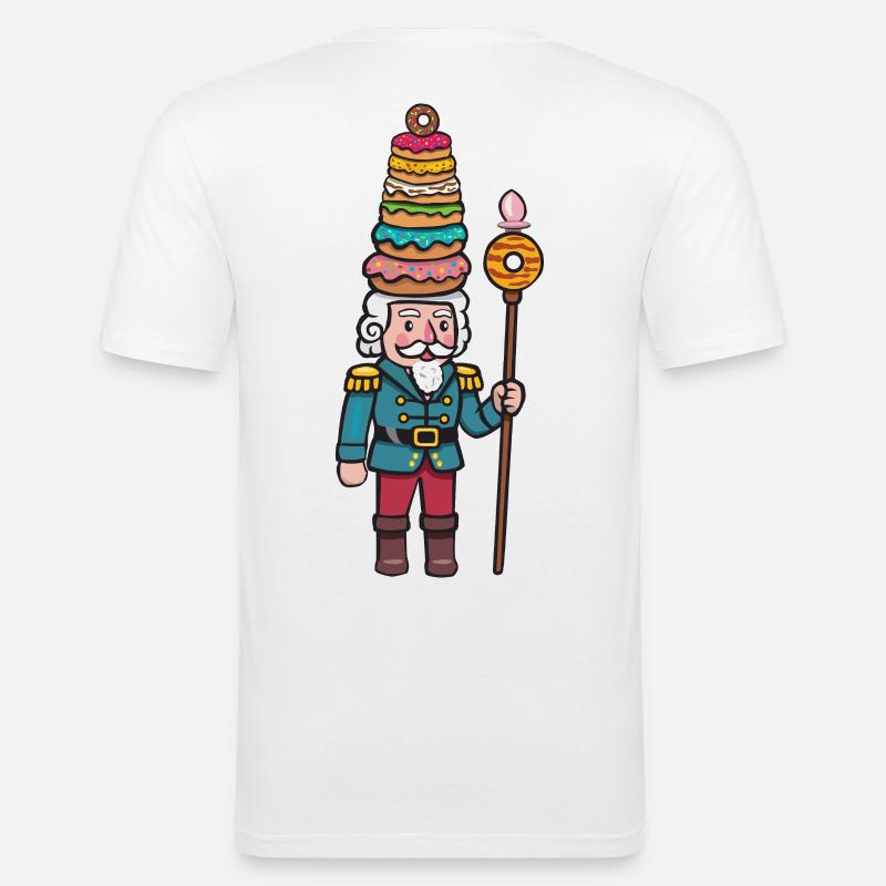 donut cracker nutcracker - Men's Slim Fit T-Shirt - white